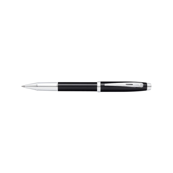 이미지를 갤러리 뷰어에 로드 , Sheaffer 100 E9338 Rollerball Pen - Glossy Black Lacquer with Chrome Plated Trims