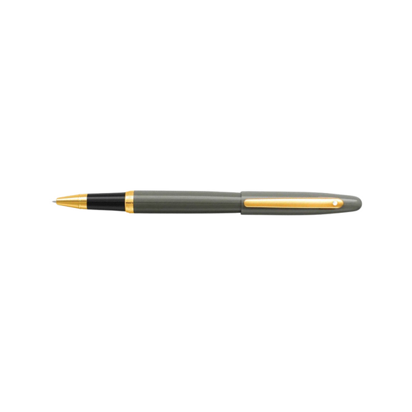 将图片加载到图库查看器,Sheaffer VFM E9427 Rollerball Pen - Glossy Light Gray with PVD Gold-tone Trims