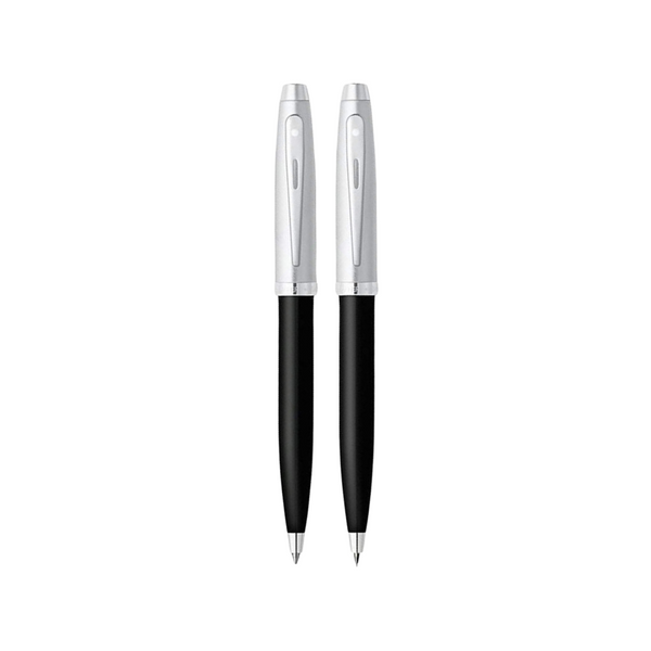 Load image into Gallery viewer, Sheaffer 100 Black Lacquer Ballpoint Pen & Pencil Set