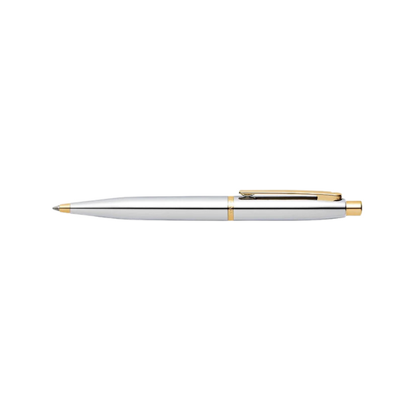 画像をギャラリービューアに読み込む, Sheaffer VFM E9422 Ballpoint Pen - Polished Chrome with Gold Plated Trims