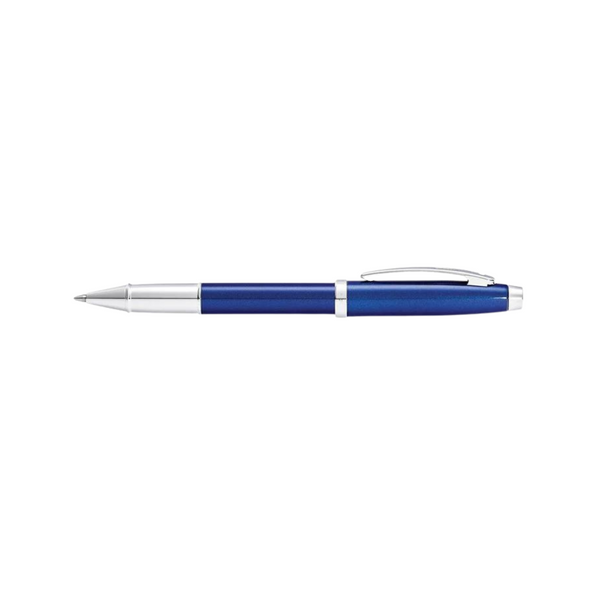 Load image into Gallery viewer, Sheaffer 100 E9339 Rollerball Pen - Glossy Blue Lacquer with Chrome Plated Trims