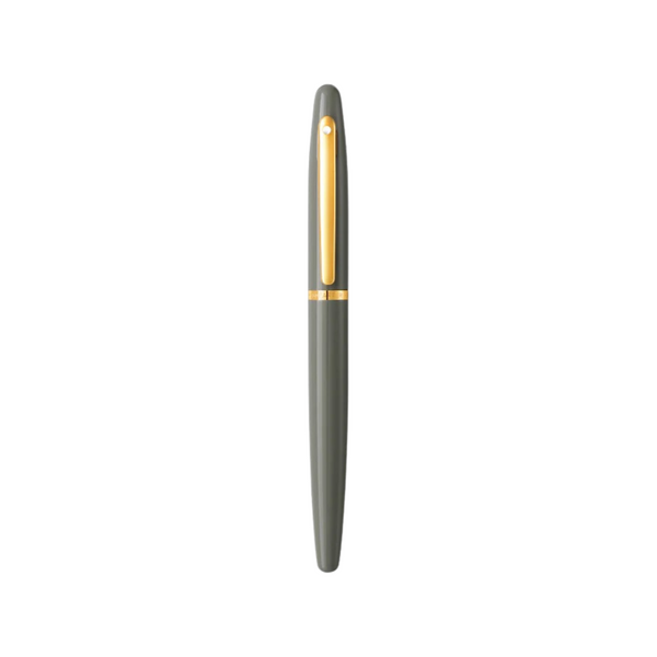 이미지를 갤러리 뷰어에 로드 , Sheaffer VFM E9427 Fountain Pen - Glossy Light Gray with PVD Gold-tone Trims