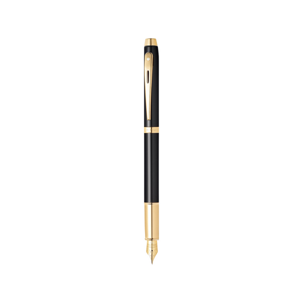 이미지를 갤러리 뷰어에 로드 , Sheaffer 100 E9322 Fountain Pen - Glossy Black with Gold-tone Trims