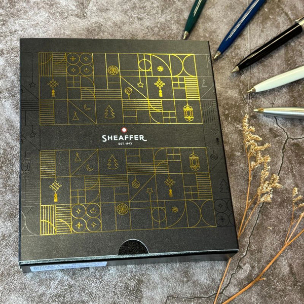 이미지를 갤러리 뷰어에 로드 , Sheaffer 100 N9374 Rollerball Pen Gift Set With Card Holder - Coffee Edition Matt Brown with Regal Brown PVD Trims RB