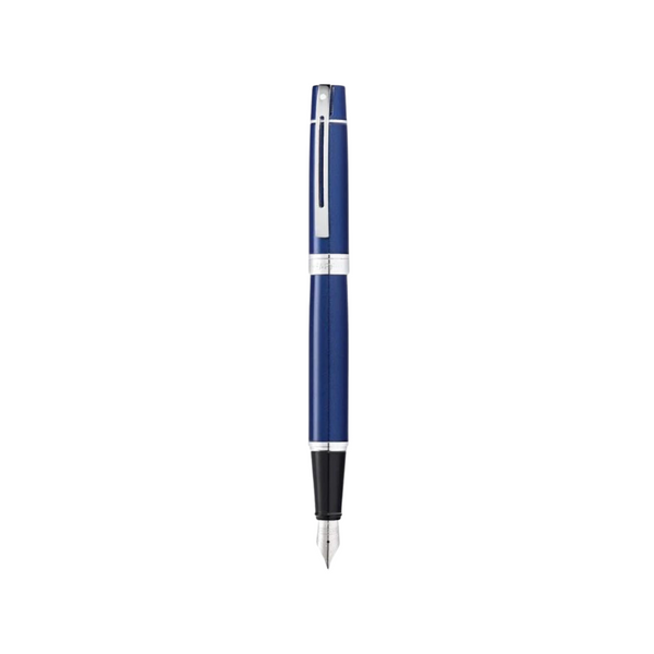 将图片加载到图库查看器,Sheaffer 300 E9341 Fountain Pen - Glossy Blue with Chrome Plated Trims