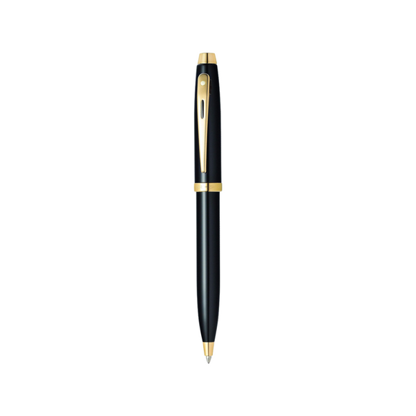 이미지를 갤러리 뷰어에 로드 , Sheaffer 100 E9322 Ballpoint Pen - Glossy Black with Gold-tone Trims