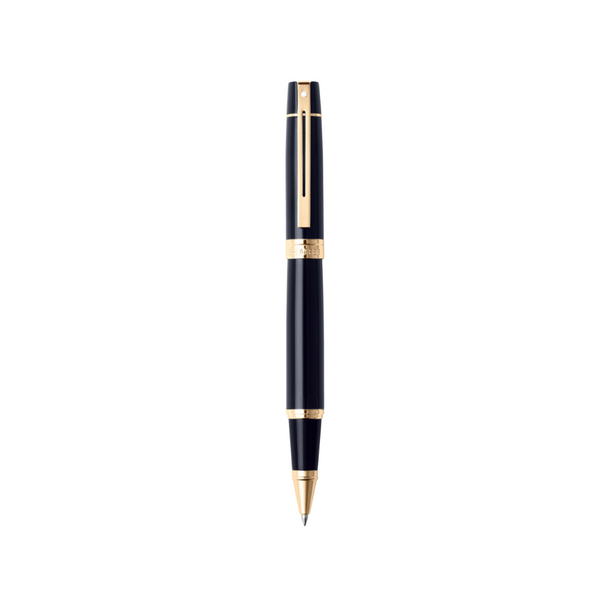 이미지를 갤러리 뷰어에 로드 , Sheaffer 300 E9325 Rollerball Pen - Glossy Black with Gold-tone Trims