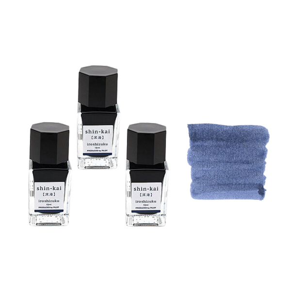 이미지를 갤러리 뷰어에 로드 , Pilot Iroshizuku 15ml Ink Bottle - Shin-kai (Blue Grey)