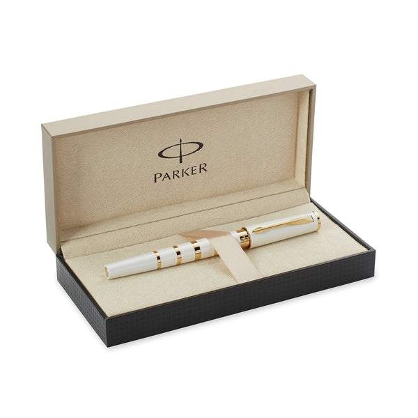 Load image into Gallery viewer, Parker Ingenuity Small Pearl & Metal Gold Trim 5th Technology Pen
