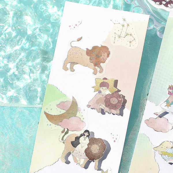 画像をギャラリービューアに読み込む, BGM Foil Stamping Flake Seal: Star Poem - Leo, Virgo & Libra