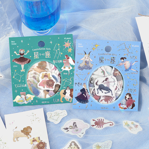 将图片加载到图库查看器,BGM Foil Stamping Flake Seal: Star Poem - Scorpio, Sagittarius & Capricorn