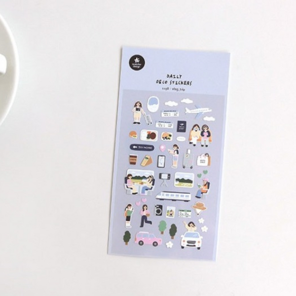 이미지를 갤러리 뷰어에 로드 , Suatelier Daily Deco Sticker - Vlog Trip