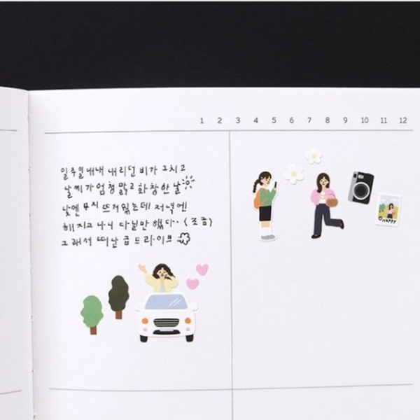 이미지를 갤러리 뷰어에 로드 , Suatelier Daily Deco Sticker - Vlog Trip