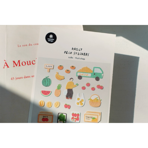 Load image into Gallery viewer, Suatelier Daily Deco Stickers - Fruit Shop