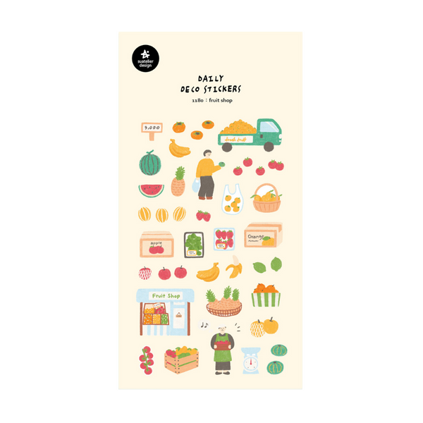 Load image into Gallery viewer, Suatelier Daily Deco Stickers - Fruit Shop