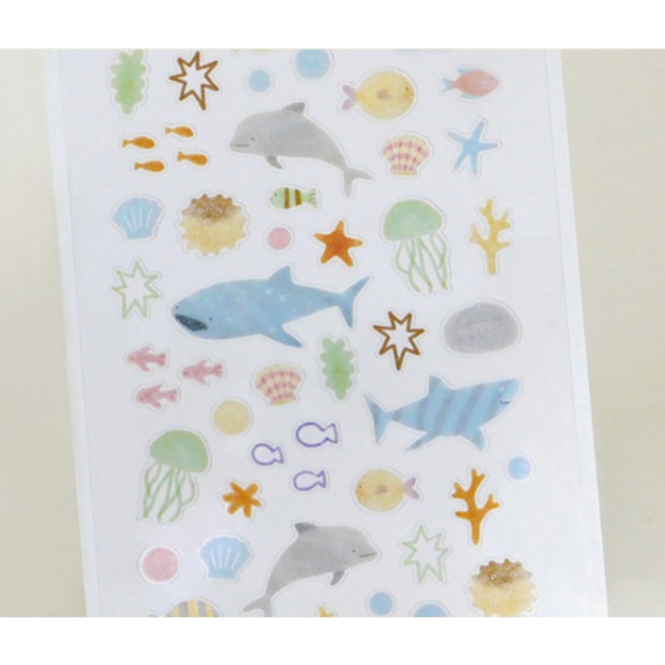 이미지를 갤러리 뷰어에 로드 , Suatelier Daily Deco Stickers - aqua aqua