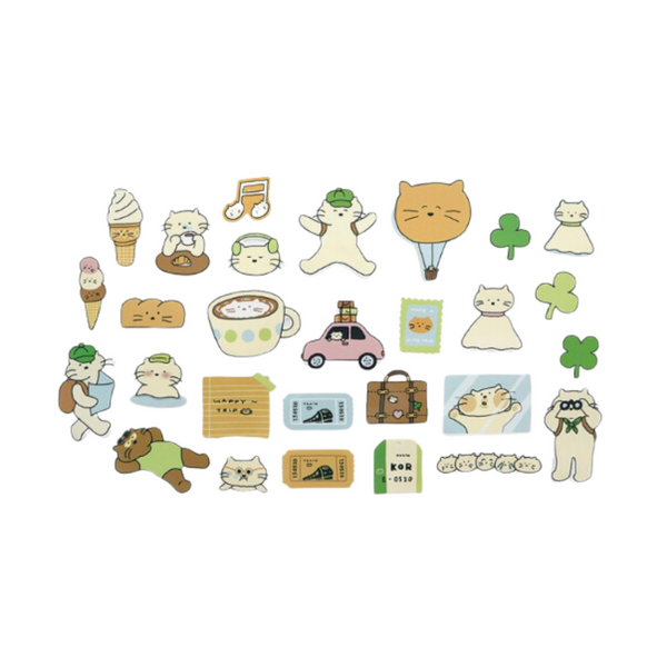 Load image into Gallery viewer, Suatelier Sticker - Cat's Happy Trip
