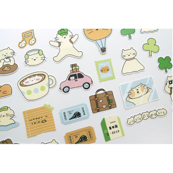 Load image into Gallery viewer, Suatelier Sticker - Cat's Happy Trip