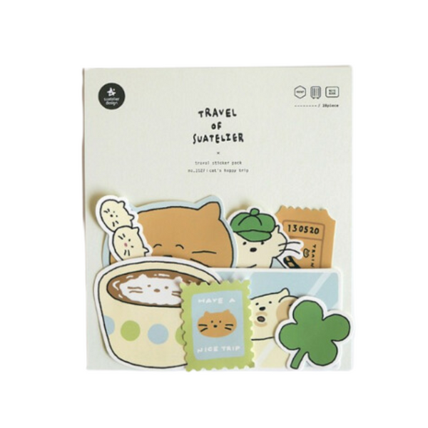 Load image into Gallery viewer, Suatelier Sticker - Cat's Happy Trip