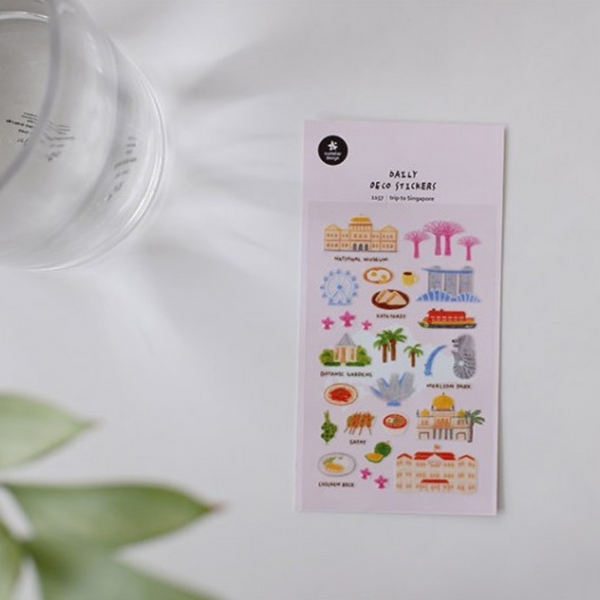 Load image into Gallery viewer, Suatelier Daily Deco Sticker - Trip to Singapore