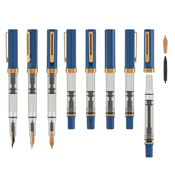 이미지를 갤러리 뷰어에 로드 , TWSBI ECO Fountain Pen - Indigo Blue with Bronze Trim