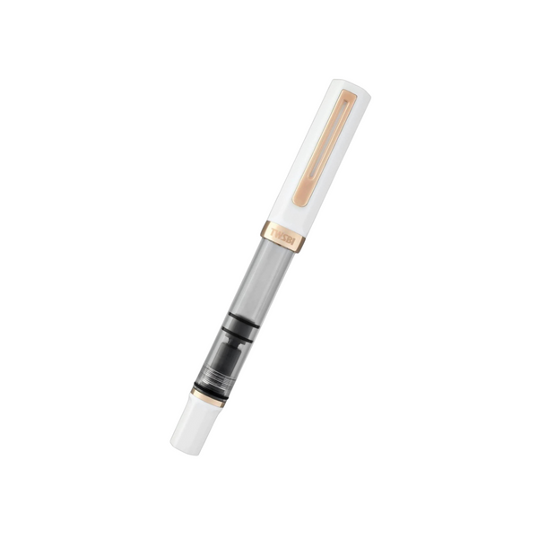 Load image into Gallery viewer, TWSBI ECO Fountain Pen - White with Rose Gold Trim