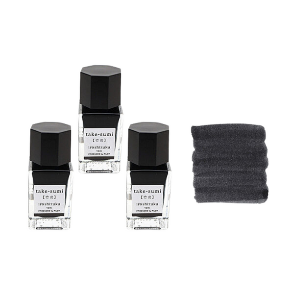 이미지를 갤러리 뷰어에 로드 , Pilot Iroshizuku 15ml Ink Bottle - Take-sumi (Charcoal Black)