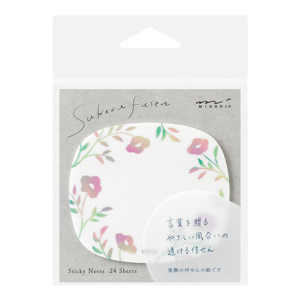 将图片加载到图库查看器,Midori Sticky Notes - Transparency Flower Pink