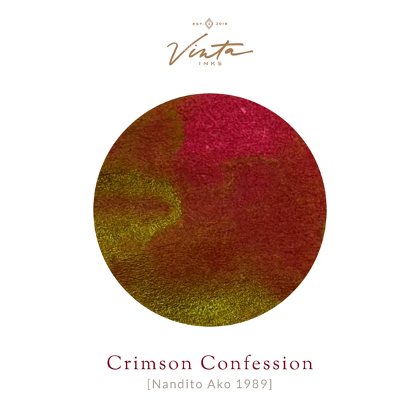 Load image into Gallery viewer, Vinta Inks 30ml Bottled Ink - Crimson Confession (Nandito Ako 1989)