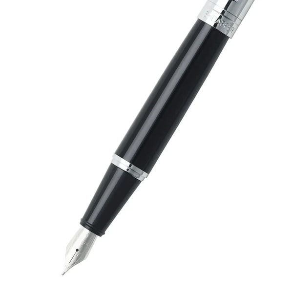 Load image into Gallery viewer, Sheaffer 300 E9314 Fountain Pen - Glossy Black Barrel and Chrome Cap with Chrome Plated Trims