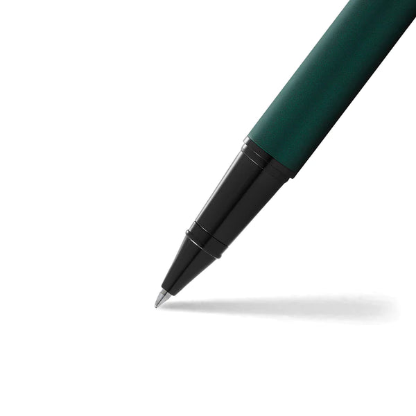 Load image into Gallery viewer, Sheaffer 300 E9346 Rollerball Pen - Matte Green Lacquer with Polished Black Trims
