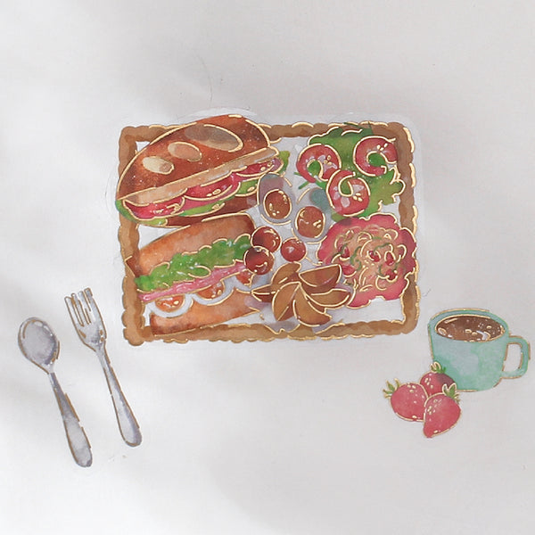 이미지를 갤러리 뷰어에 로드 , BGM Foil Stamping Clear Seal: Food Diary - Western Style Bento