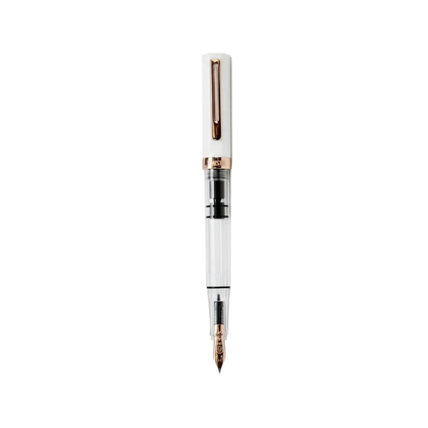 Load image into Gallery viewer, TWSBI ECO Fountain Pen - White with Rose Gold Trim