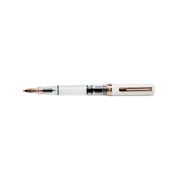 Load image into Gallery viewer, TWSBI ECO Fountain Pen - White with Rose Gold Trim