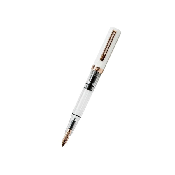 Load image into Gallery viewer, TWSBI ECO Fountain Pen - White with Rose Gold Trim