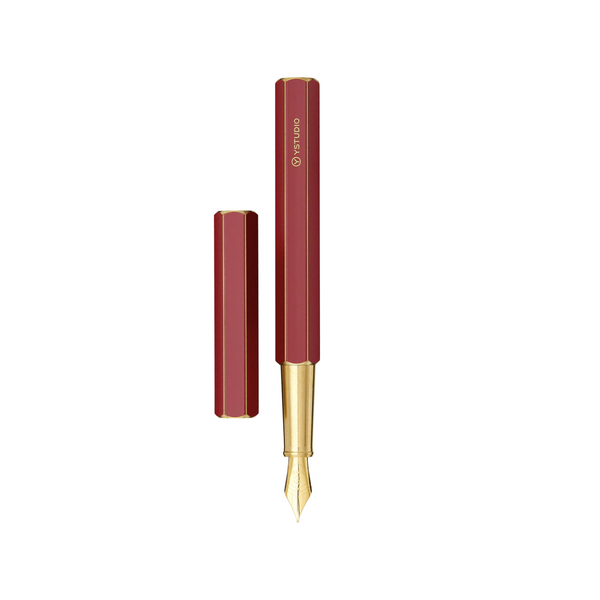 画像をギャラリービューアに読み込む, Ystudio クラシック リボルブ 万年筆 レッド