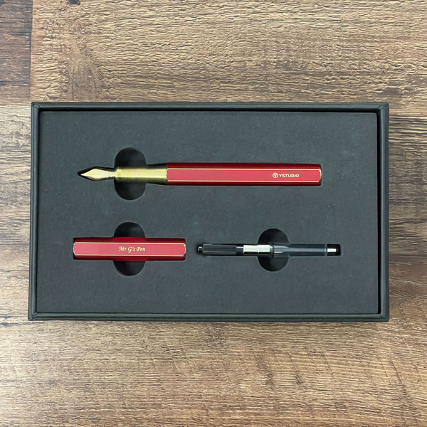 画像をギャラリービューアに読み込む, Ystudio クラシック リボルブ 万年筆 レッド