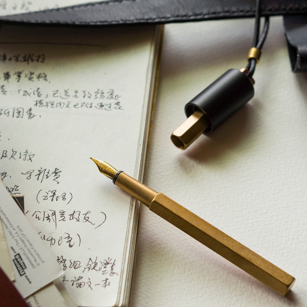 Load image into Gallery viewer, Ystudio Classic Revolve Portable Fountain Pen - Brassing