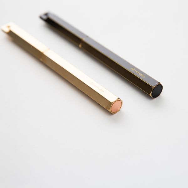 Load image into Gallery viewer, Ystudio Classic Revolve Portable Fountain Pen - Brassing