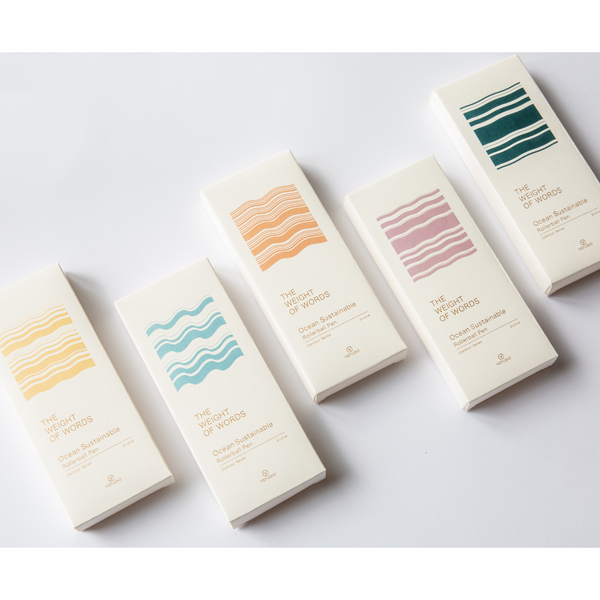 이미지를 갤러리 뷰어에 로드 , Ystudio Glamour Evolve-Ocean Sustainable Rollerball Pen - Sky Blue