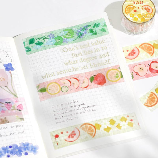 Load image into Gallery viewer, BGM Kiwi Fruit Cider Clear Tape