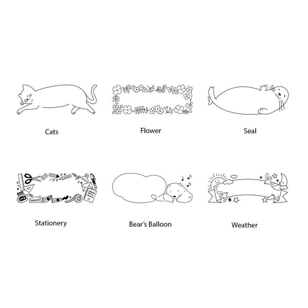 이미지를 갤러리 뷰어에 로드 , Midori Paintable Stamp Pre-Inked Half Size Cat