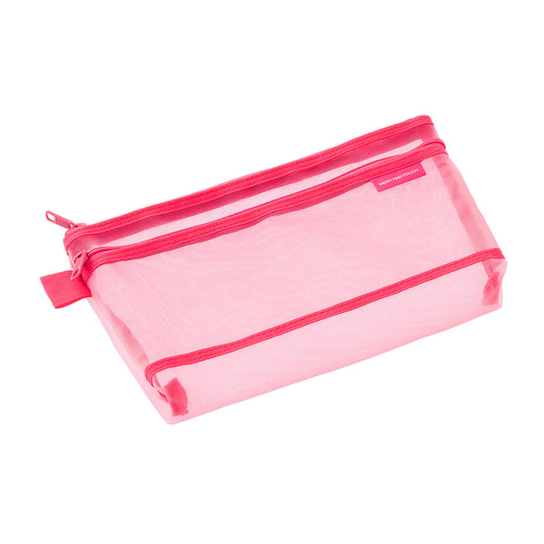 将图片加载到图库查看器,Midori Mesh Pen Pouch Pink A