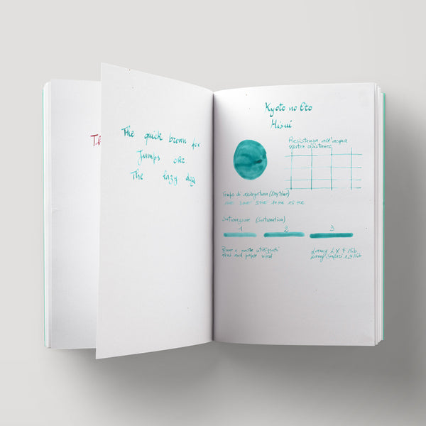 Load image into Gallery viewer, Kyoto Ink Kyo-no-oto Hisui 40ml Bottled Ink – Limited Edition turquoise jade ink inspired by Japanese kingfisher.