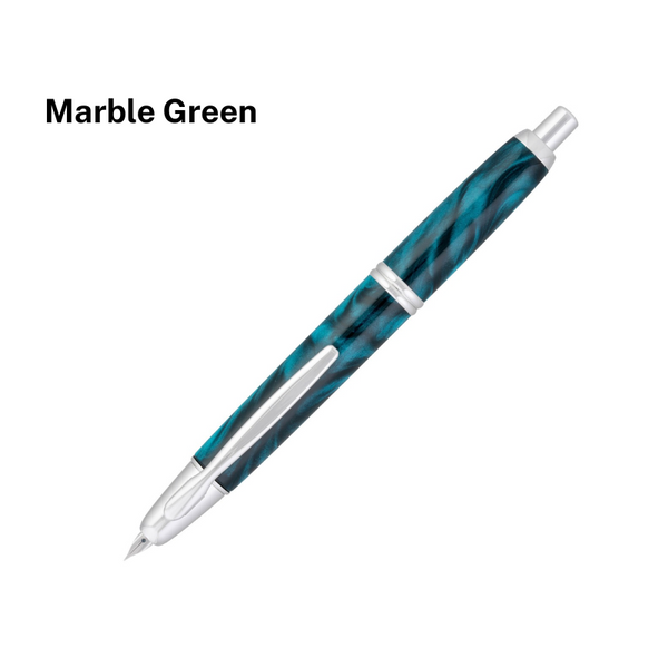 将图片加载到图库查看器,Pilot Capless (Vanish Point) SE Fountain Pen Marble Black,Marble Green,Marble Blue,Marble Orange,Marble Red,18K Gold Rhodium-plated Nib,Marble Black - Fine/Medium