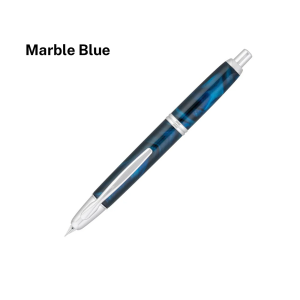 将图片加载到图库查看器,Pilot Capless (Vanish Point) SE Fountain Pen Marble Black,Marble Green,Marble Blue,Marble Orange,Marble Red,18K Gold Rhodium-plated Nib,Marble Black - Fine/Medium