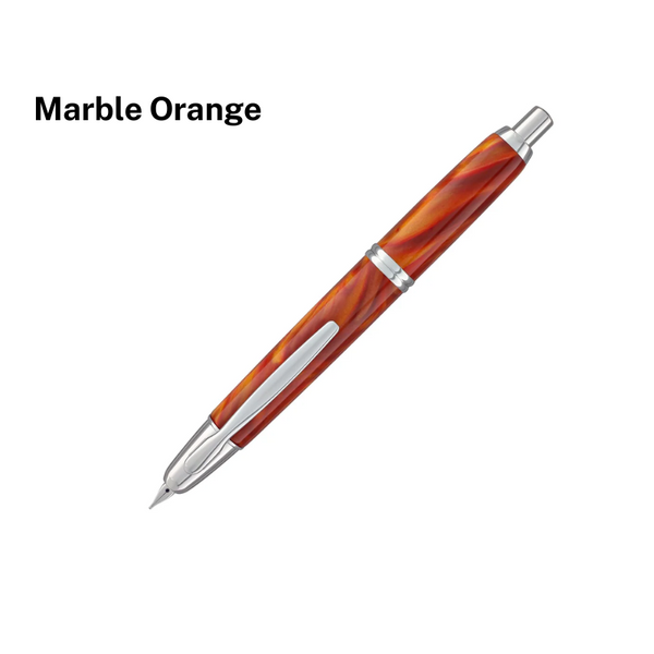 将图片加载到图库查看器,Pilot Capless (Vanish Point) SE Fountain Pen Marble Black,Marble Green,Marble Blue,Marble Orange,Marble Red,18K Gold Rhodium-plated Nib,Marble Black - Fine/Medium