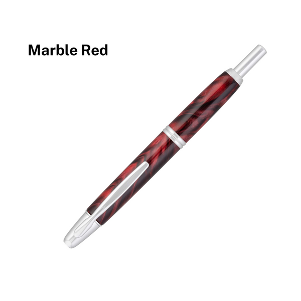 将图片加载到图库查看器,Pilot Capless (Vanish Point) SE Fountain Pen Marble Black,Marble Green,Marble Blue,Marble Orange,Marble Red,18K Gold Rhodium-plated Nib,Marble Black - Fine/Medium