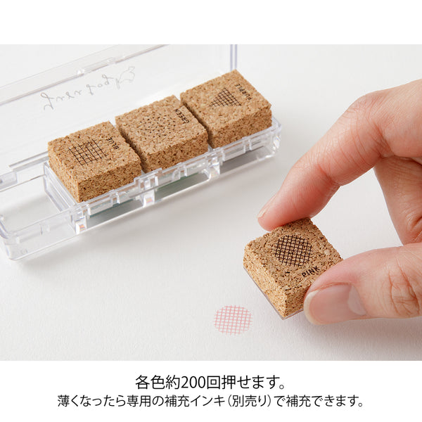 Load image into Gallery viewer, Midori Yuru Log Pre-inked Stamp Geometry, Midori, Pre-inked Stamp, Yuru Log, Midori Pre-inked Stamp, Cityluxe