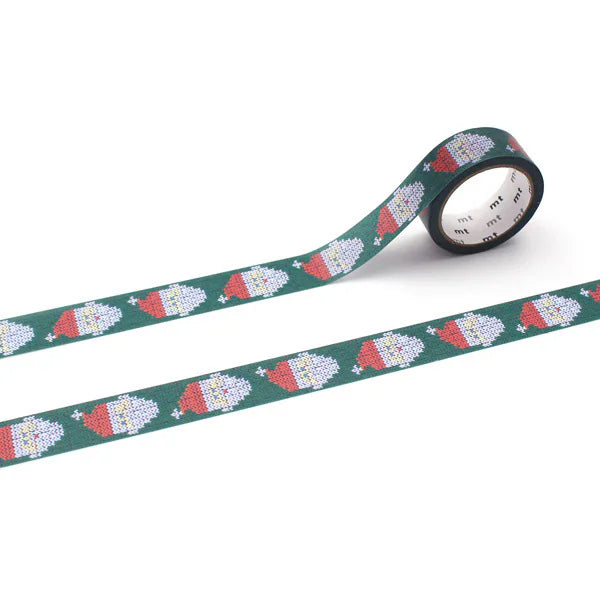 Load image into Gallery viewer, MT Christmas 2025 Washi Tape – Santa’s Knitting - Cozy Handmade Christmas Tape